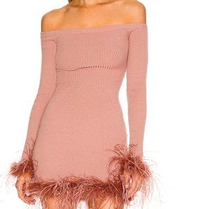 Ellerie Feather Knit Mini Dress